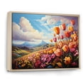 thumbnail image 2 of Designart "Denmark Multicolor Tulip landscapes II" Floral Floater Framed Wall Decor, 2 of 7