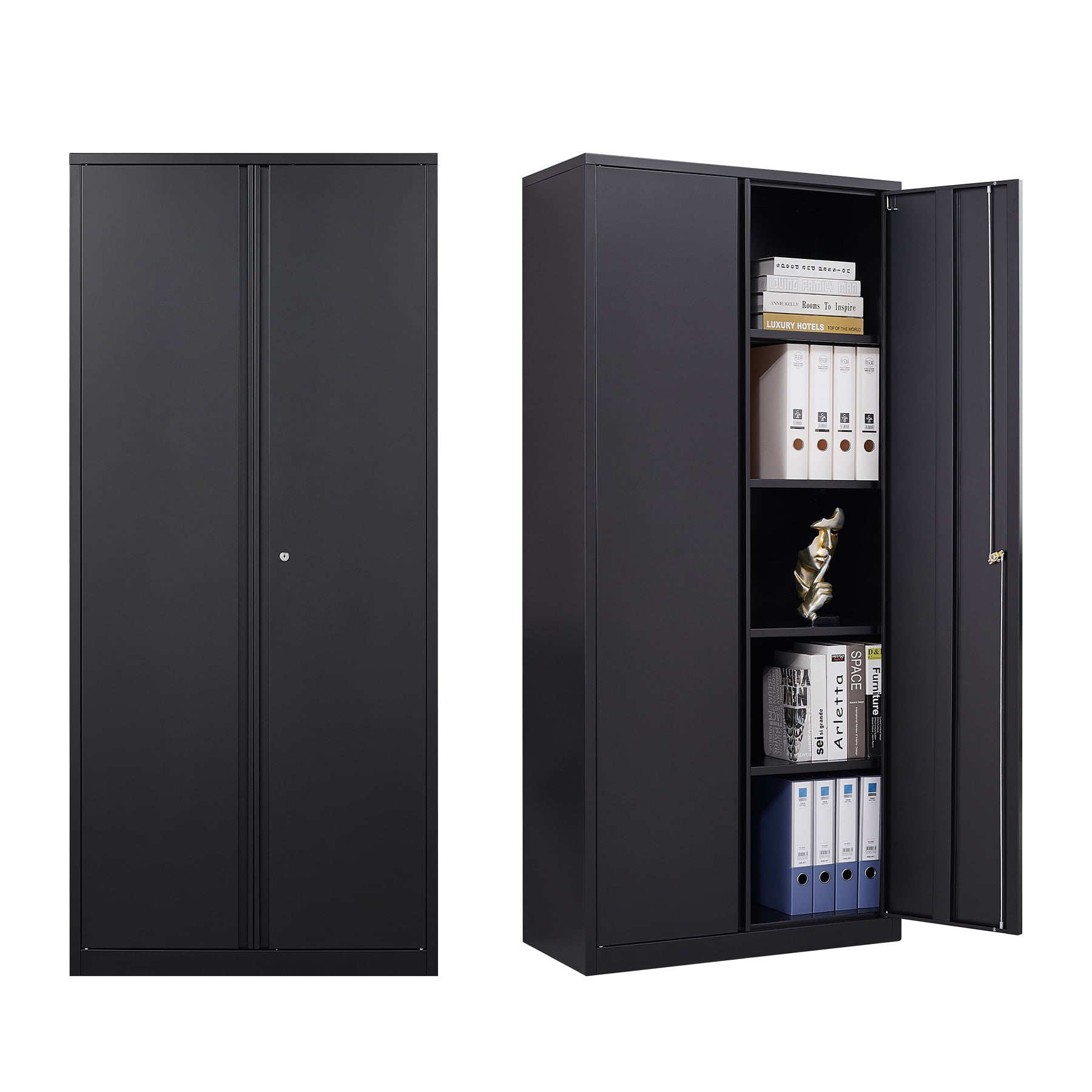 Metal Storage with Locking Doors and 4 Adjustable Shelves