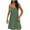Green, variant on Ecqkame Women's Fashion Slip Dress Sexy Flowy Spaghetti Straps Dresses Cami Dress Solid Color Round Neck Sleeveless Tank Dress with Pockets Black M