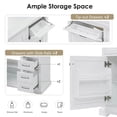 thumbnail image 3 of Yardi Yarda 36 Inch Bathroom Vanity Set with Ceramic Undermount Sink, Vanity with 2 Tip-Out Drawers & Soft-Close Hinges for Indoor, White, 3 of 10
