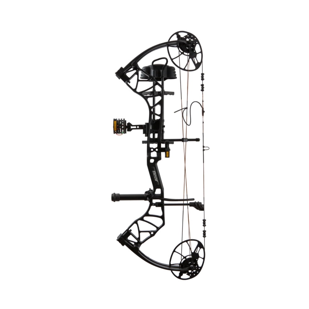 Bear Legit Maxx RTH RH70 Compound Bow, Adjustable 10-70 lbs, 14-30" Draw, Ready-To-Hunt Package, Black (AV54A23117R)