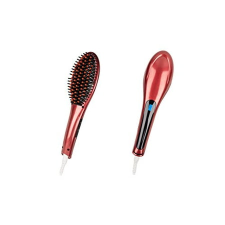 Hair Guru Straightening Anti-Frizz Styling Brush (Red)