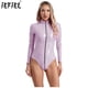 thumbnail image 2 of Body de látex para discoteca para mujer, traje de Catsuit de baile en barra, leotardo de piel sintética, ropa para discoteca, monos con cremallera de manga larga y cuello falso, 2 of 5