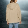 thumbnail image 7 of Jacket for Women Trendy New Womens Waterproof Raincoat Lightweight Breathable Rain Jacket Hooded Outdoor Active Windbreaker with Pocket Beige M, 7 of 7