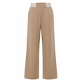 thumbnail image 3 of Girls Striped Waist Straight Leg Chino Uniform Pants Sizes 6-15 | Kids High Waist Straight Pants with Pockets, Striped Elastic Waist, Comfortable Formal Casual Fall Outfits Back to School, 3 of 6