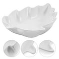 thumbnail image 3 of Creative Leaf Shape Salad Bowl Irregular Ceramic Food Storage Plate Household Fruit Tray, 3 of 6