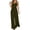 Green, variant on Women Adjustable Strap Button Wide Leg Jumpsuits Pants Bottoms