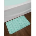 thumbnail image 2 of Floral Bath Mat, Monochrome Design Flower Petals Without Stems Illustration, Plush Bathroom Decor Mat with Non Slip Backing, 29.5" X 17.5", Seafoam and Pale Seafoam, by Ambesonne, 2 of 2