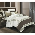 thumbnail image 6 of Chic Home 10 Piece Annabel Supersoft Oversized pieced color block banding collection Bed In a Bag Comforter Set, 6 of 6