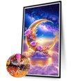 thumbnail image 2 of Pintura de diamante 5D DIY taladro cuadrado completo Luna rosa decoración del hogar arte artesanal Hugtrwg Para estrenar, 2 of 9