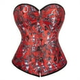 thumbnail image 1 of Grebrafan Corsets Cosplay Femme Gaine Bustier Amincissant Haut Rouge 3TG, 1 of 5