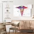 thumbnail image 5 of Elephant Stock Colorful Caduceus Wall Art - Horizontal Canvas Wall Art - Living Room Wall Decor - Profession Canvas - White And Yellow Decor - 24" x 16", 5 of 8