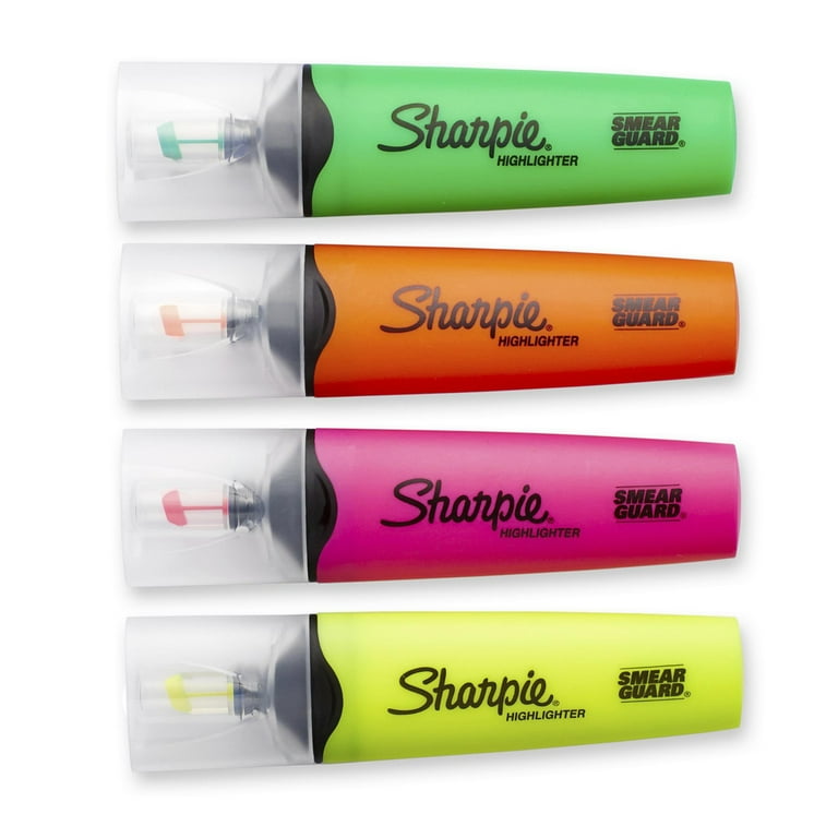 Sharpie Clear View Highlighters - Set of 12, Assorted Colors, Stick Style