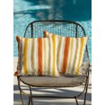 thumbnail image 4 of Outdoor Pillows Waterproof, Orange Yellow Stripe Bedding Throw Pillows with Insert for Couch Sofa Bed, Fall Farmhouse Modern Abstract 16x16 Inch Pillowcases Decorative Camping Patio Pillow Set of 2, 4 of 8