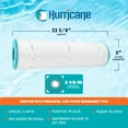 thumbnail image 3 of Hurricane HF4970-01 Spa Filter Cartridge for Unicel: C-4970, PCAL75, Filbur FC-293, 3 Pack, 3 of 9