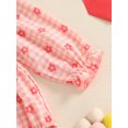 thumbnail image 5 of Binshrliy Newborn Baby Girl Rompers Long Sleeve Floral Plaid Print Bodysuits + Headband 3M 6M 12M 18M Infant One Piece Jumpsuit, 5 of 7