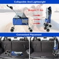 thumbnail image 5 of Favory 4 - Wheels Posh Folding Cat & Dog Stroller - Waterproof, Portable for Travel, with Cup Holder, Ideal for Pet Owners ,Blue, 5 of 9