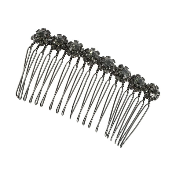 1 Pc Women Comfortable Portable Hair Comb Insertion Tool for Wavy Hair Black Alloy