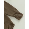 thumbnail image 6 of Bagilaanoe Newborn Baby Boys Knitted Rompers Long Sleeve Bodysuit Sweater 3M 6M 12M 18M 24M Infant Fall Ribbed Knitwear, 6 of 8