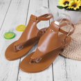 thumbnail image 6 of Mostsola Gladiator Sandals for Women Roman Flats Ankle Strap Flip Flops Dressy Summer Beach Shoes, 6 of 8