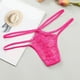 thumbnail image 2 of Gibobby Ropa interior de encaje sexy Bragas de encaje para mujer Tanga sexy femenina Correa fina T Bragas de cintura(Rosa caliente,M), 2 of 5