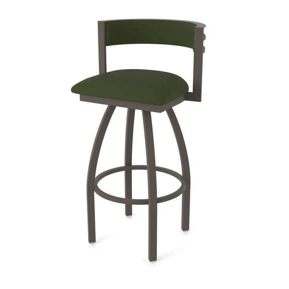 861 Artemis 25" Swivel Counter Stool with Bronze Finish and Canter Pine Seat and Back