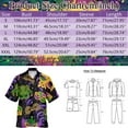 thumbnail image 3 of Bainana Summer Carnival Shirt For Men Color Block Short Sleeve Lapel Collar Tops Stylish Regular Fit Men's Mardi Gras Festival T-Shirt Gold Size L, 3 of 4