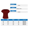 thumbnail image 4 of Blusa George para Dama, Manga Corta Corte Amplio Cuello Redondo Vino Talla EG, 4 of 4