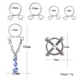 thumbnail image 2 of CHOK Non-Pierced Blue Nipple Ring Set - Fashion Water Drop Screw Design Body Jewelry, 2 of 8