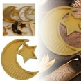 thumbnail image 1 of BKER Wooden Decoration Tray Eid Serving Tray Moon Star Tray Plate Eid Serving Tray Dessert Fruit Tray Tableware Dessert Platters Storage Container Displ, 1 of 5