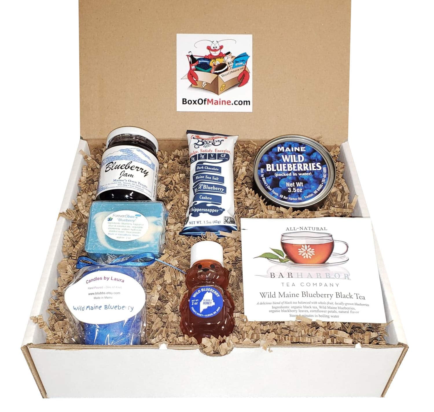 Wild Maine Blueberry Sampler Gift Pack - 7 Unique Blueberry Products, Great For Gifting