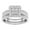 Silver, variant on KIHOUT Womens Rings 2-in-1 Set Detachable Shiny Diamond Ring Set Engagement Wedding Rings Inlaid Zircon Ring