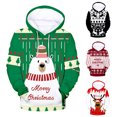 thumbnail image 2 of YanHoo Christmas Plus Size Hoodies Mens Christmas Hoodies Pullover Long Sleeve Big and Tall Drawstring Hooded Sweatshirt Tops Oversized Funny 3d Graphic Print Hoodies with Pocket, 2 of 3