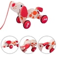 thumbnail image 4 of WGXU Wooden Pull Along Dog Tractor Toy For Classic Children' Pull Toy With Rolling Wheels For, 4 of 5