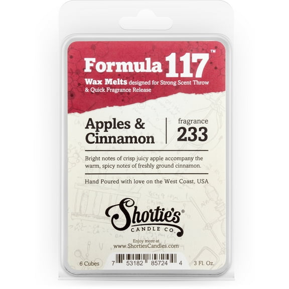 Apples & Cinnamon Wax Melts - Highly Scented   Natural Oils - Shortie's Candle Company