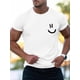 thumbnail image 1 of Camiseta de manga corta con cuello redondo y estampado de cara sonriente para hombre, estilo urbano, ideal para verano y primavera, para adultos, hombres, mujeres, adolescentes, jóvenes y para el tiem, 1 of 5