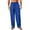 Blue, variant on Men's Casual Pants Summer Beach Pants Loose Fit with Elastic Waist Drawstring Wide Leg Barrel Pants Lightweight Summer Yoga Trousers Wine M