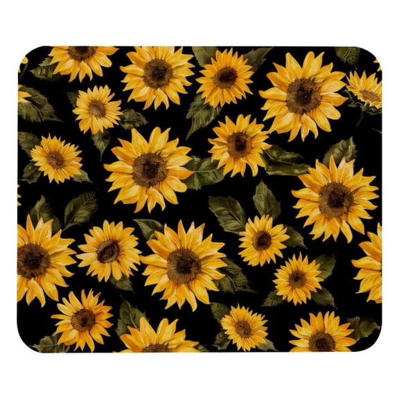 PhooArto Comfortable Mouse Pad Beautiful Sunflower Pattern Desktop Mousepad , 21 x 25 cm Mouse Mat, Non-Slip Rubber Base, Improves Speed and Precision