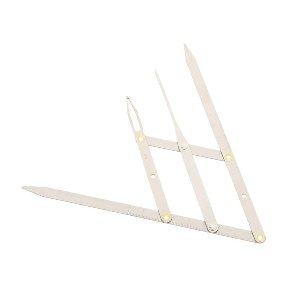 EXHUMKY Eyebrow Definer Stainless Steel Ruler Silver 1Pack