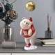 thumbnail image 3 of Figura de oso de resina con forma de globo para estante, dormitorio, soporte de TV Rojo, 3 of 8
