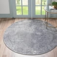 thumbnail image 3 of Unique Loom Portland Collection Area Rug - Woodburn (5' 3" Round Gray/Ivory), 3 of 10