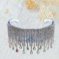 thumbnail image 3 of Gafas de sol BLESIY Gafas de terre de cristal con borla de moda para mujer Azul, 3 of 7