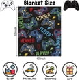 thumbnail image 2 of LHSHID Video Game Blanket Gifts for Boys Soft Gaming Controller Plush Flannel Throw Blanket for Kids Teens Black Gamer Cozy Fuzzy Blanket for Girls Men Couch Bed Sofa Bedroom Decor, 2 of 8