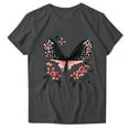 thumbnail image 3 of Generic Womens Graphic Tees Summer Butterfly Cotton Printed Short Sleeve Crew Neck T Shirt Loose Fit Casual Going Out Tops, 3 of 3