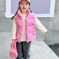 thumbnail image 6 of Pink Baby Kids Girl Boy Sleeveless Vest Down Jackets Outfit for Child Collared Neck Cami Tank Warm Thick Fall Winter Vest Zip Up 2025 Soft Comfy Clothing Fashion 13 Years, 6 of 9