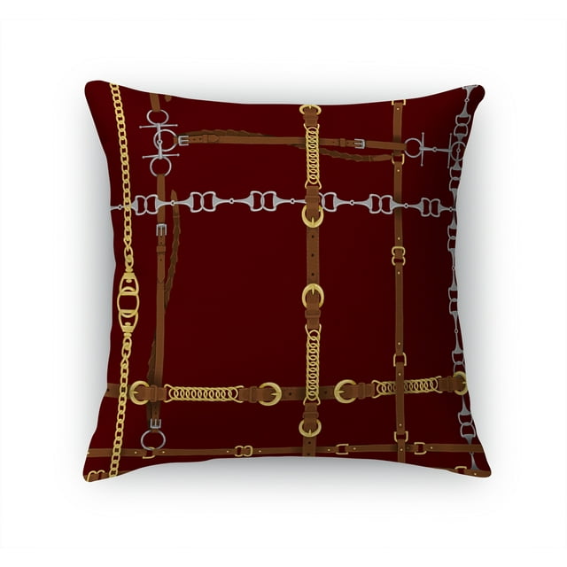 BRIDAL & BITS PLAID RED Accent Pillow By Kavka Designs