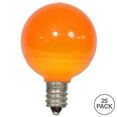 thumbnail image 2 of Vickerman G40 Orange Ceramic LED Nickel Base Bulb E12, 120V,  .6 Watts, Dimmable, 25 Bulbs per Pack, 2 of 2