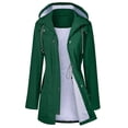 thumbnail image 1 of Gabardina impermeable LOMON con capucha larga para mujer, 1 of 6