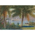 thumbnail image 2 of Hans Bohrdt 14x11 Black Ornate Wood Framed Double Matted Museum Art Print Titled: Hapag Steamer ‘Reliance’ in Front of Jamaica (Approx. 1928), 2 of 5