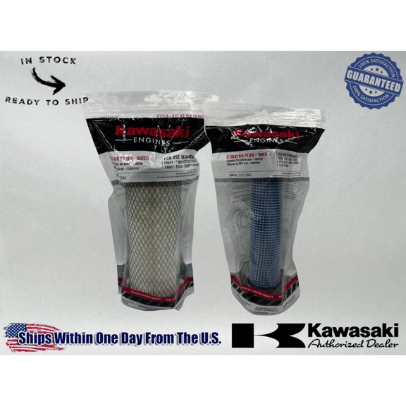 Kawasaki OEM Engines FX921V FX1000V 99969-652 Air Filters 11013-7044/11013-7045